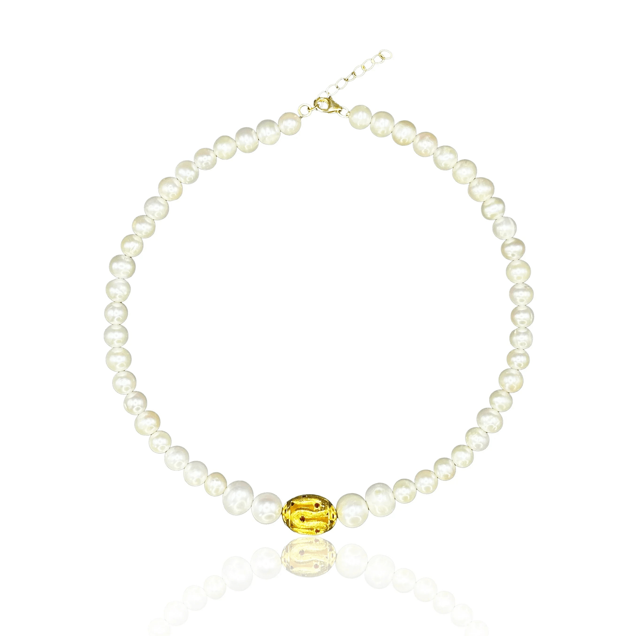 Choker With a Snake Charm / Gold - BOA PALACE