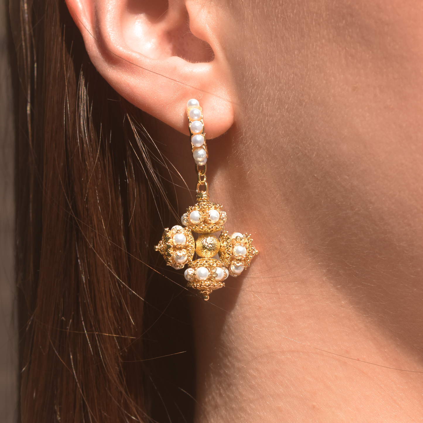Gold Arabesque Earrings