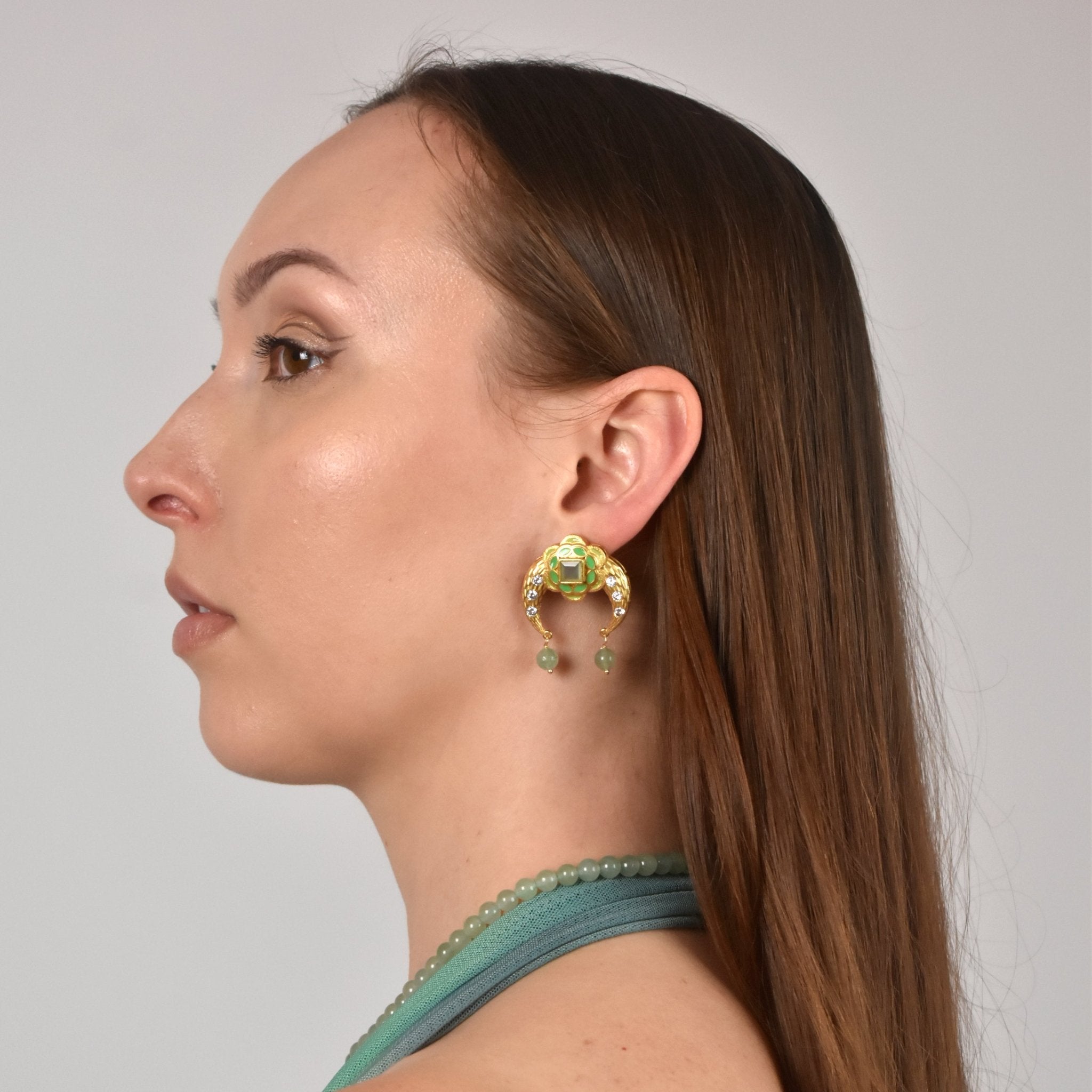 Persian Isfahan Moon Earrings - BOA PALACE