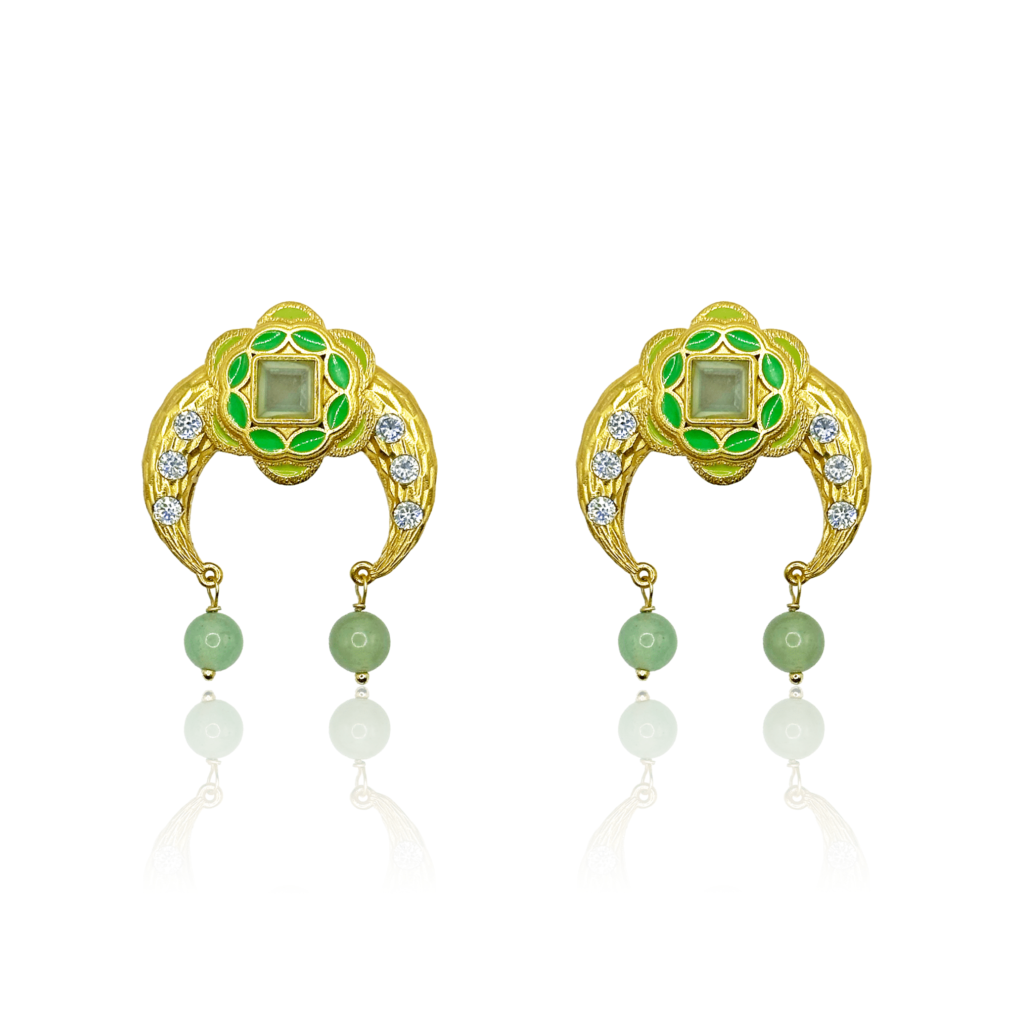 Persian Isfahan Moon Earrings - BOA PALACE