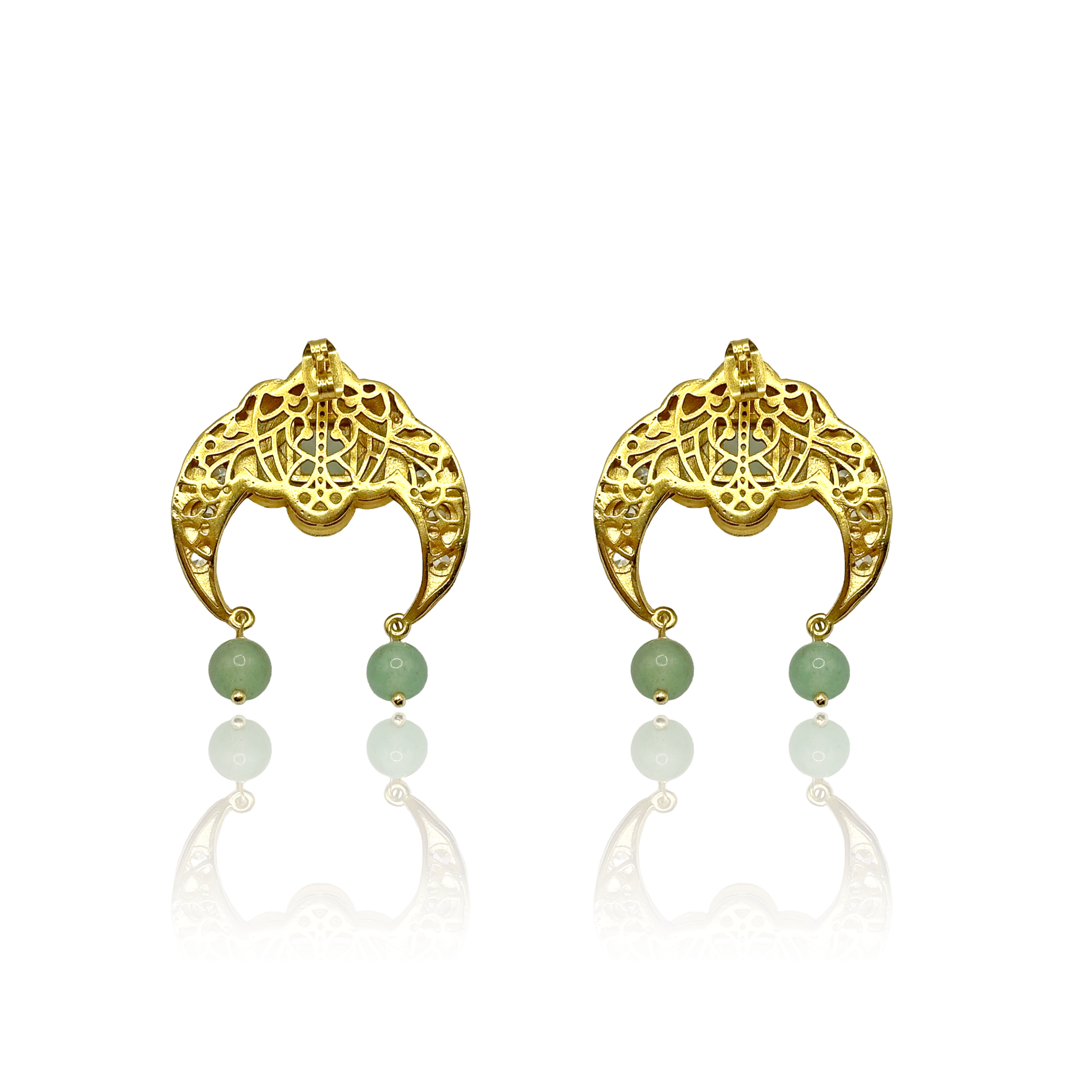 Persian Isfahan Moon Earrings - BOA PALACE