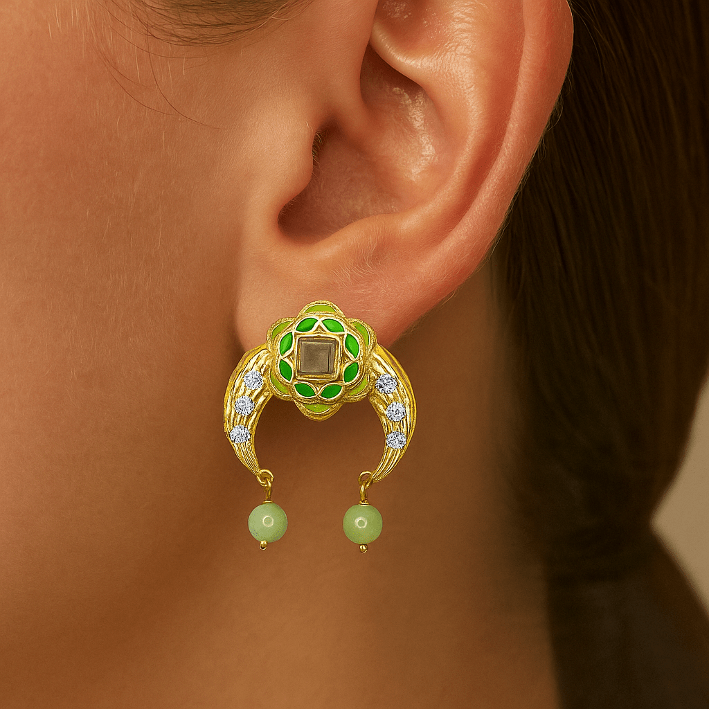 Persian Isfahan Moon Earrings - BOA PALACE