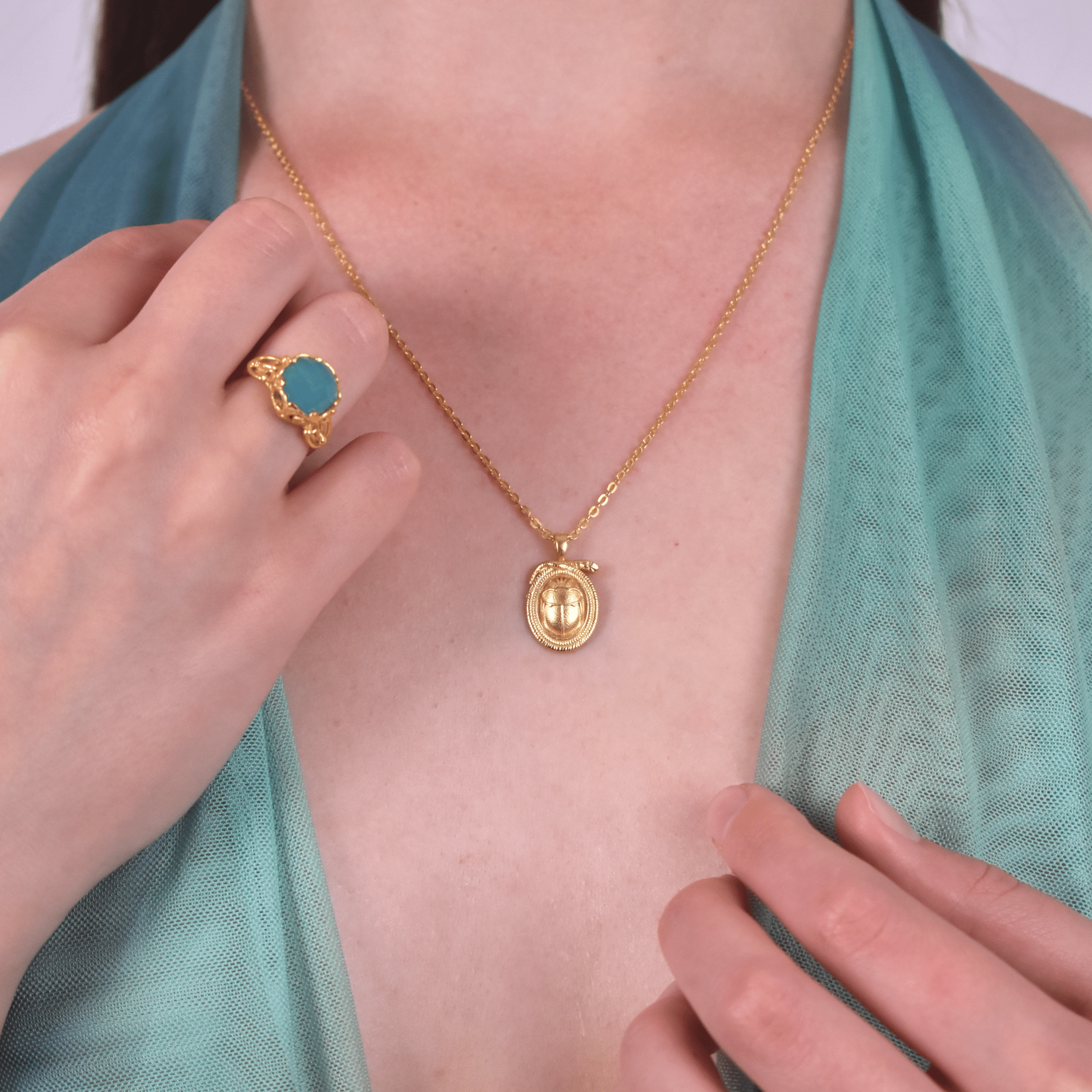 Scarab & Snake Necklace - BOA PALACE