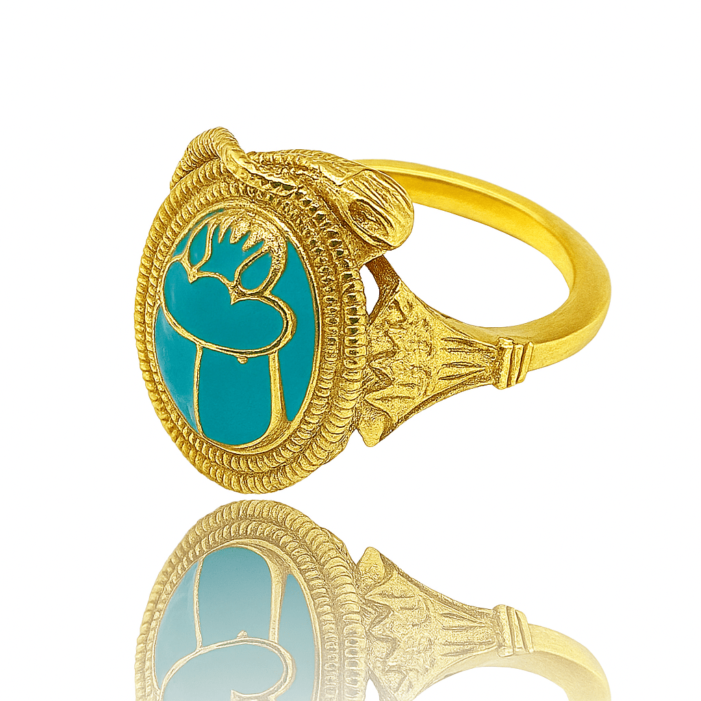 Turquoise Scarab Ring - BOA PALACE