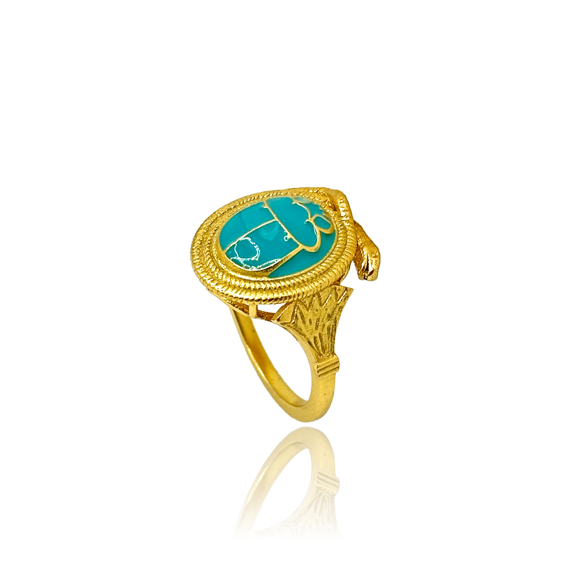 Turquoise Scarab Ring - BOA PALACE