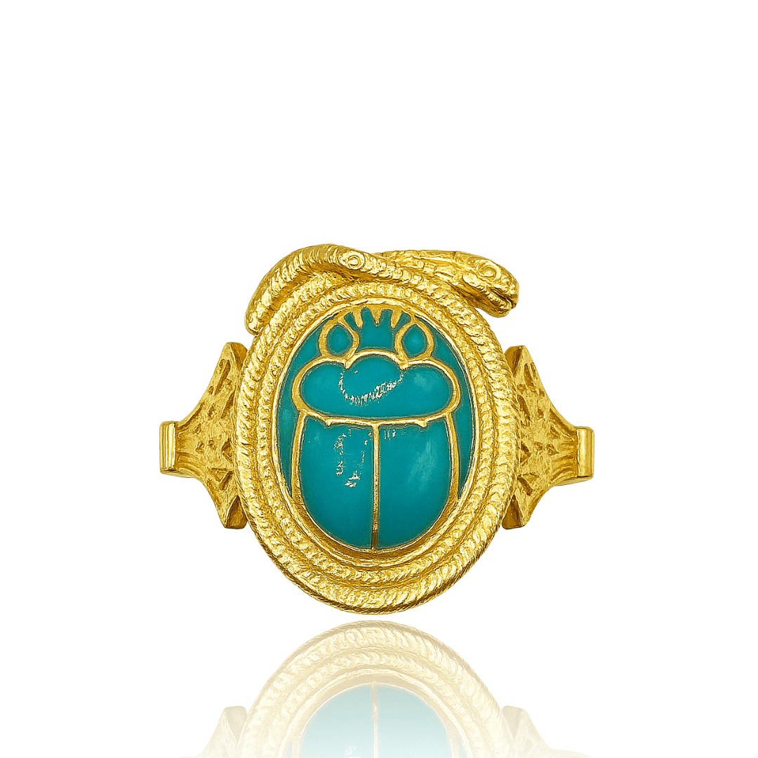 Turquoise Scarab Ring - BOA PALACE