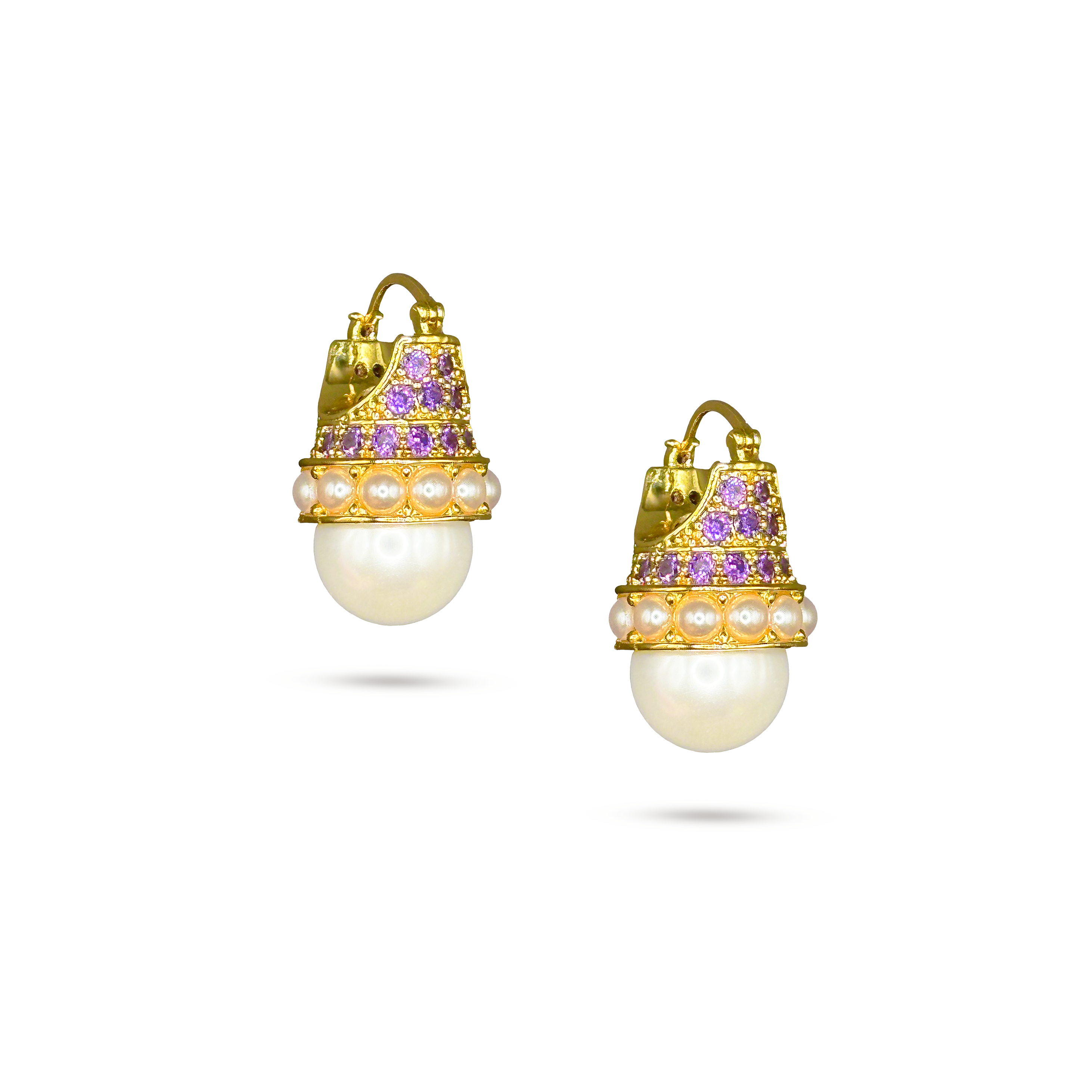 Pearl Temple Earrings