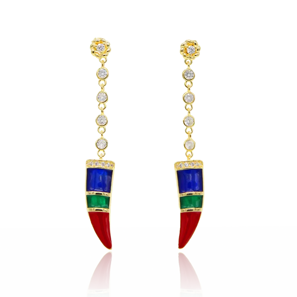 Boucles d'oreilles Cornicello Royale