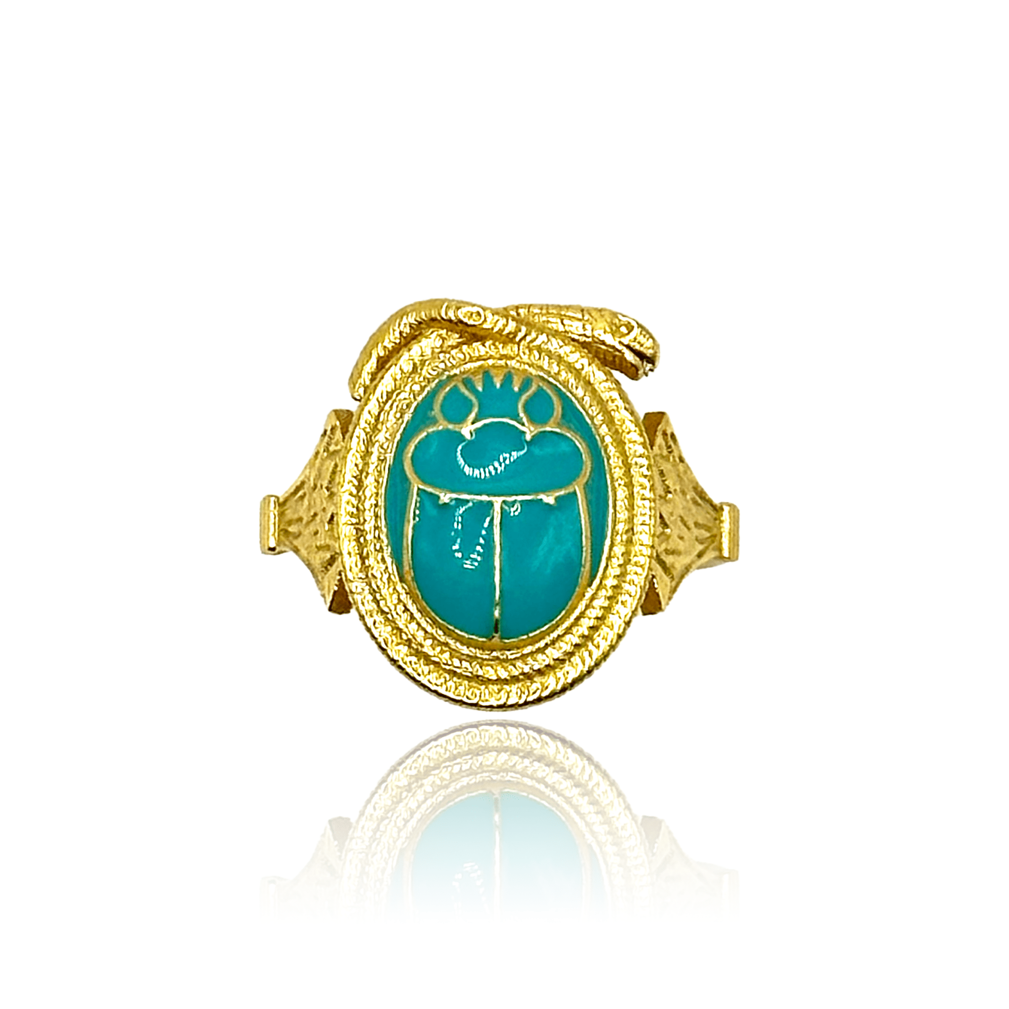 Cobra Earrings & Scarab Ring Set - BOA PALACE