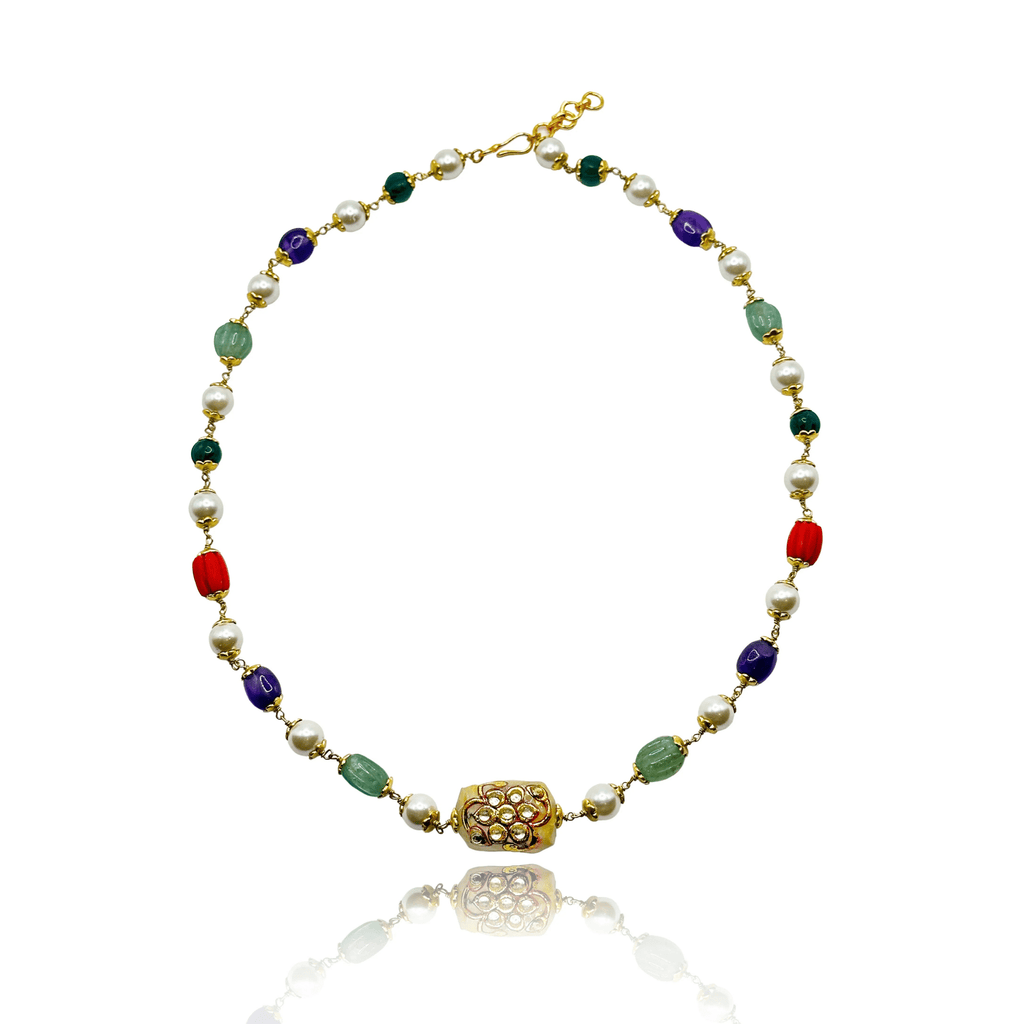 Color Kundan Necklace - BOA PALACE