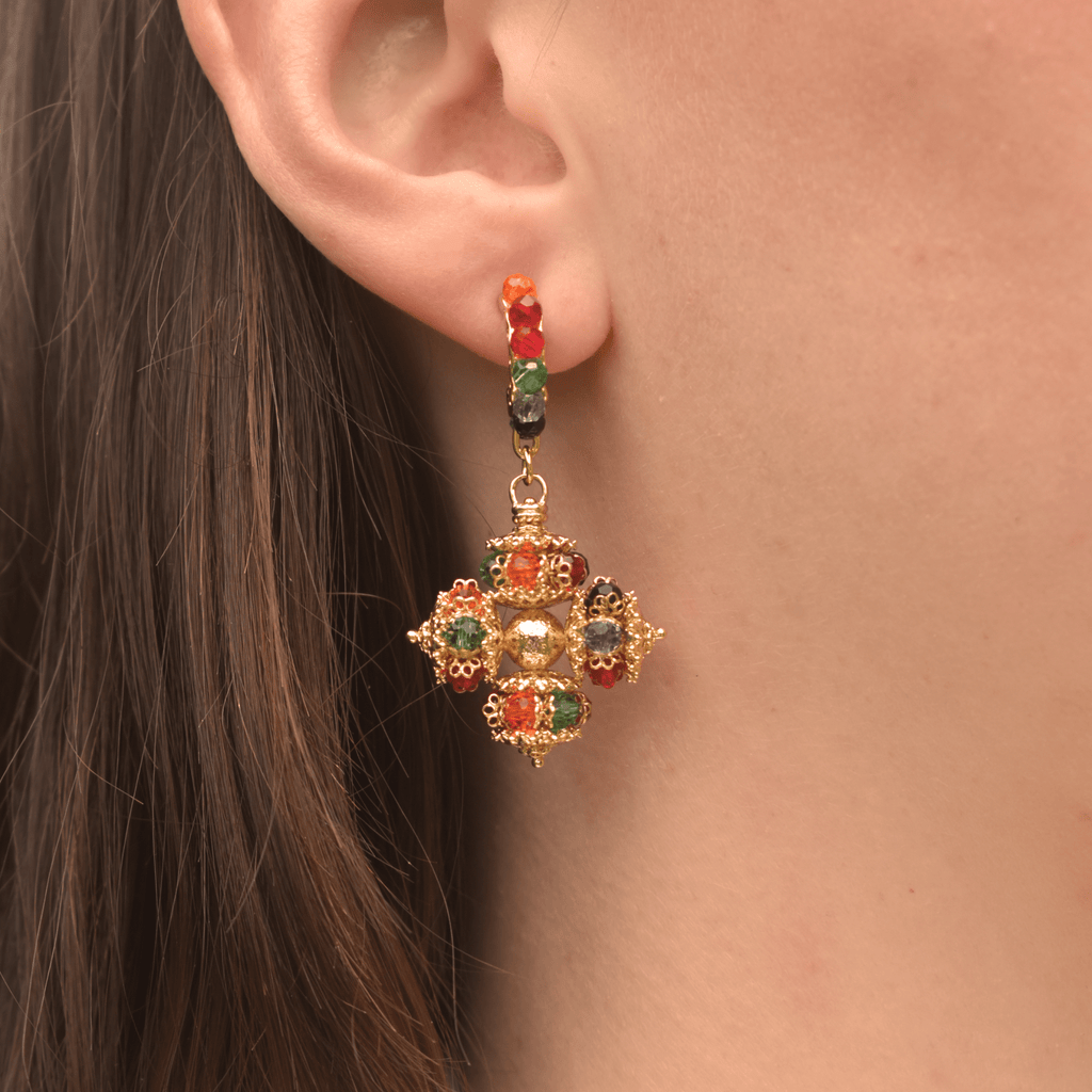 Colorful Arabesque Earrings - BOA PALACE