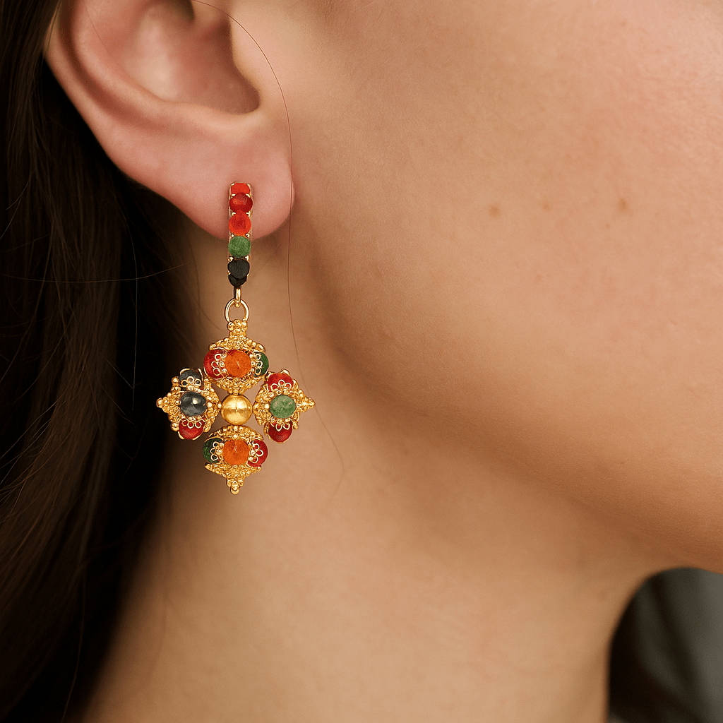 Colorful Arabesque Earrings - BOA PALACE