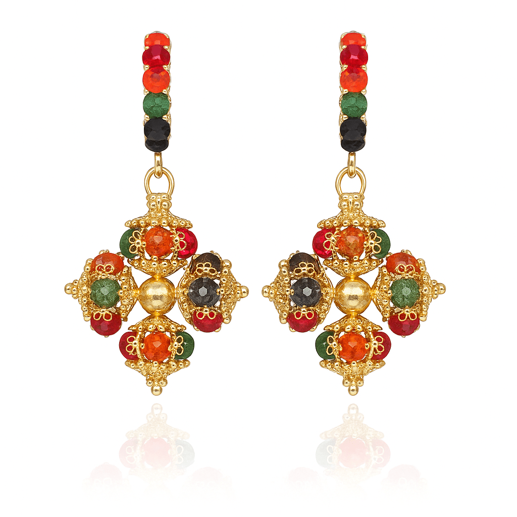 Colorful Arabesque Earrings - BOA PALACE