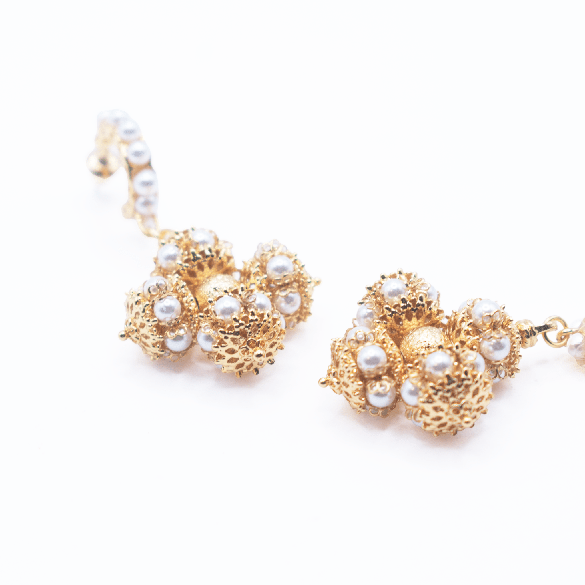 Gold Arabesque Earrings - BOA PALACE