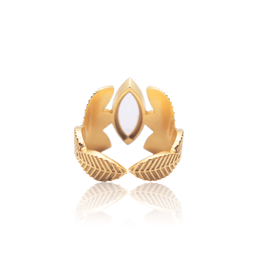 Gold Lotus Bloom Ring - BOA PALACE