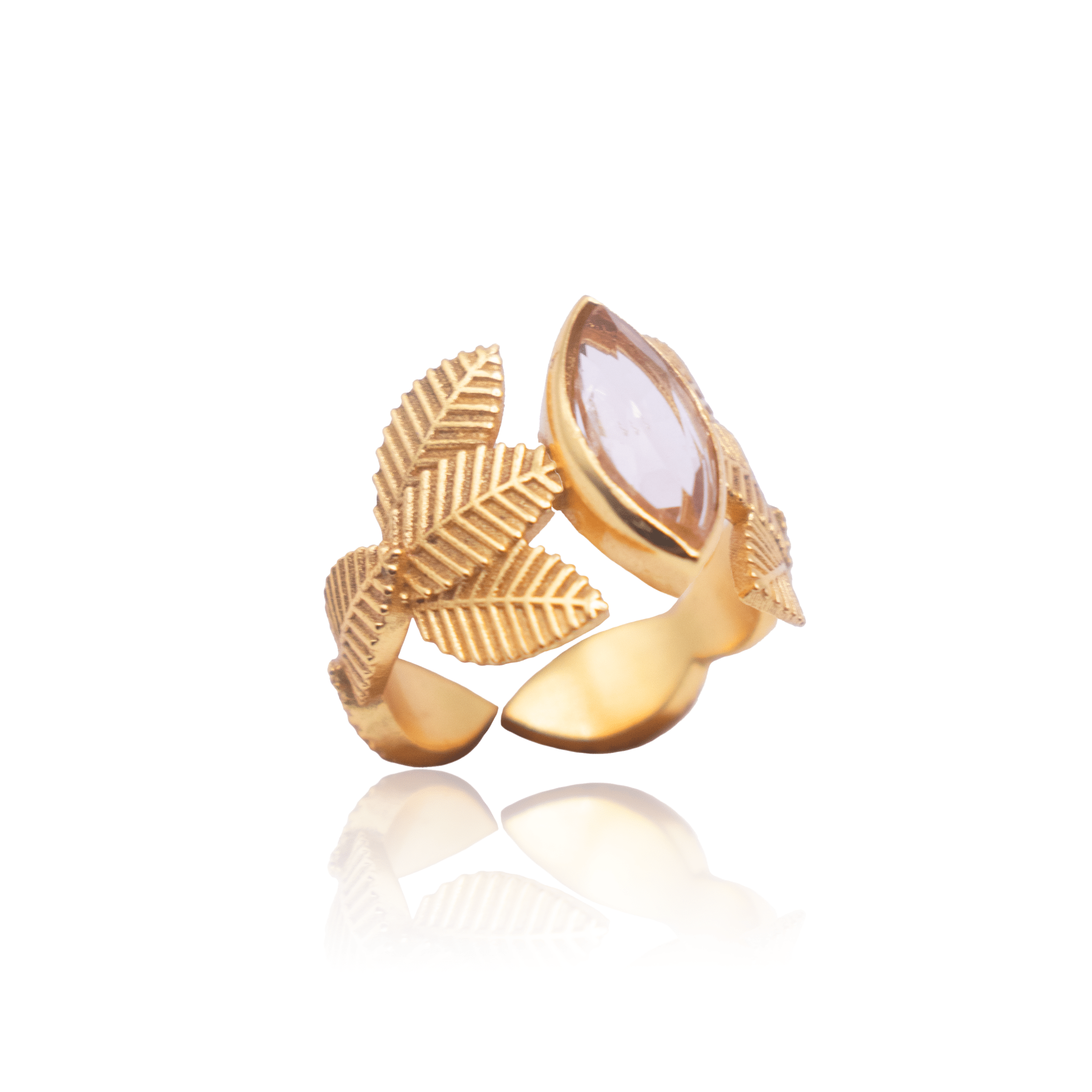 Gold Lotus Bloom Ring - BOA PALACE