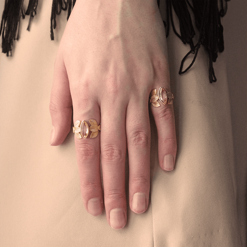 Gold Lotus Bloom Ring - BOA PALACE
