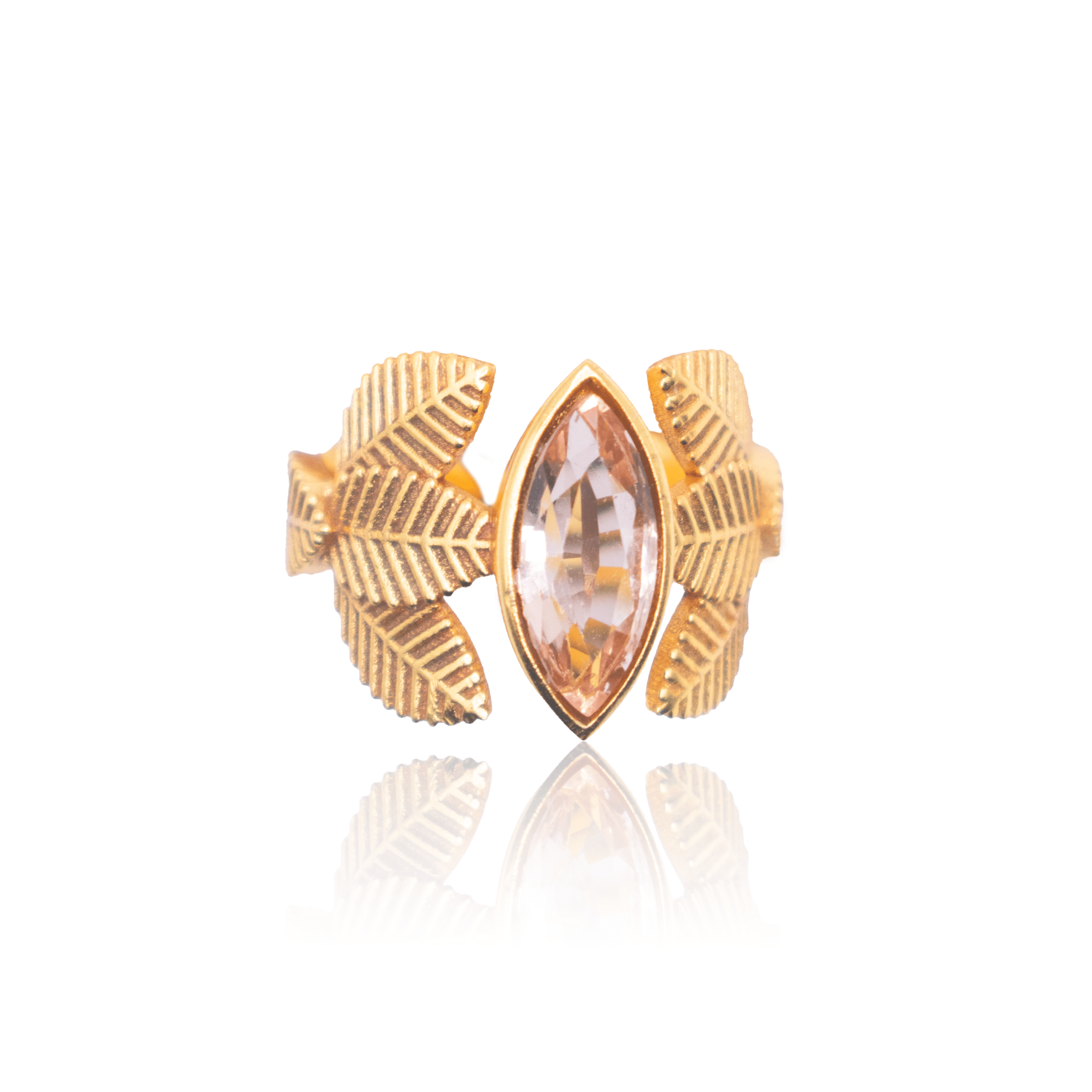 Gold Lotus Bloom Ring - BOA PALACE