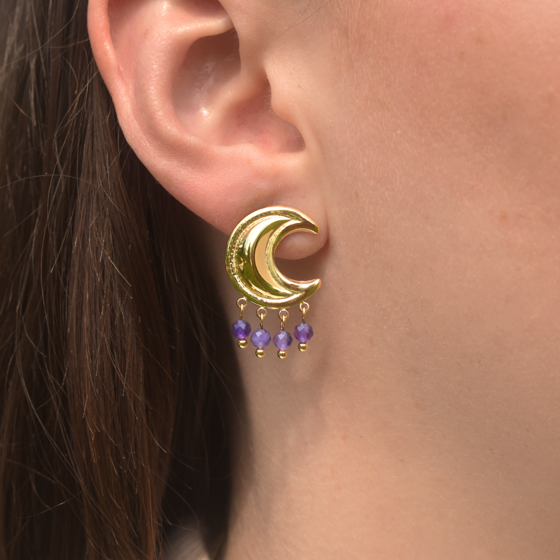 Amethyst Moonlight Earrings