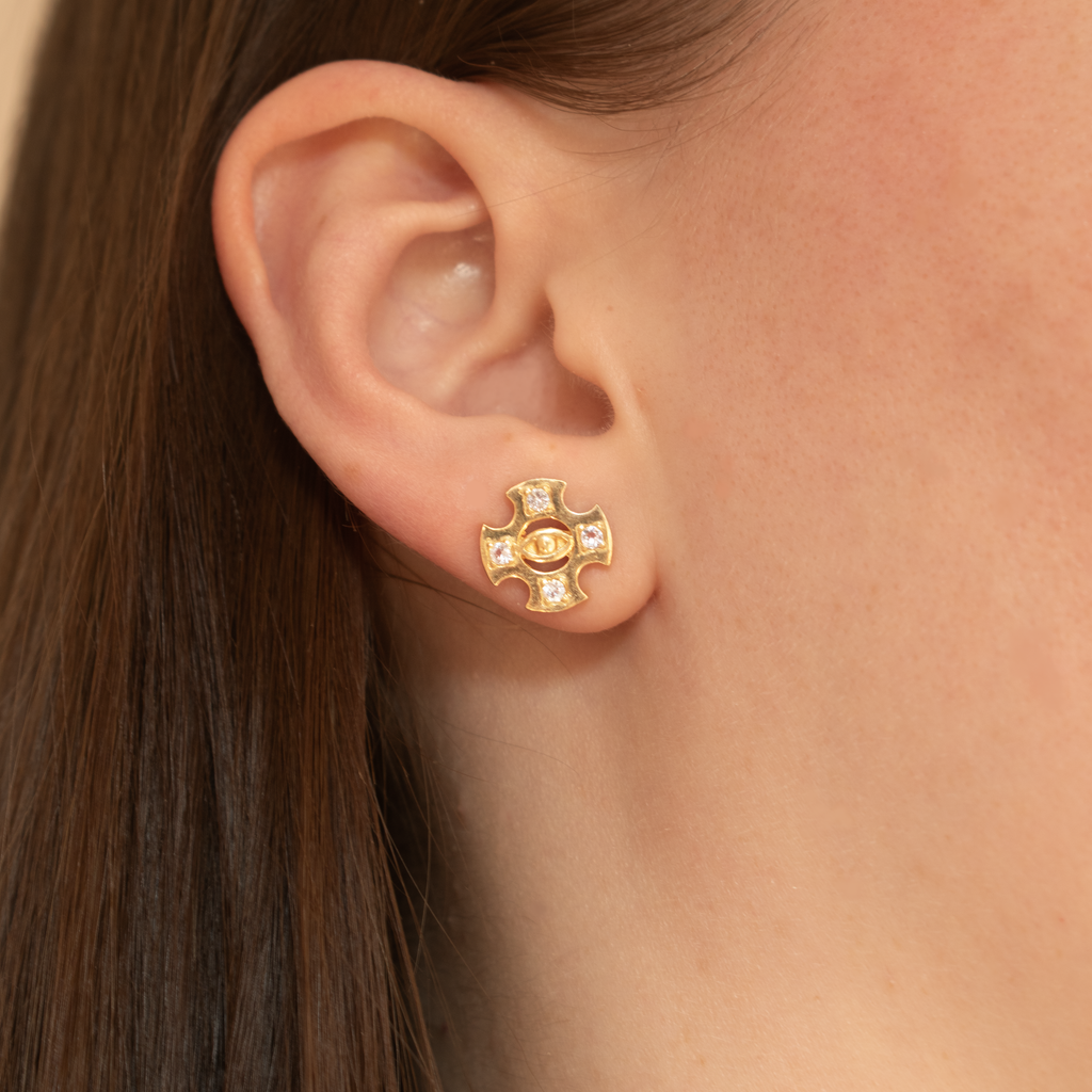 Boucles d'oreilles Œil de la Providence | Or