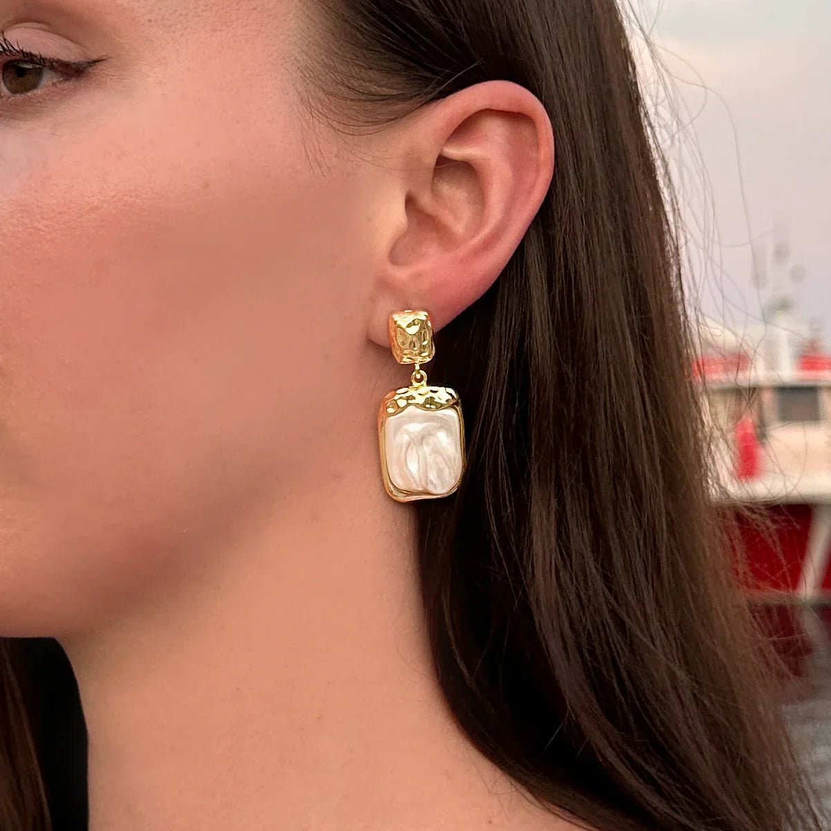 Pearl Sheet Earrings - BOA PALACE