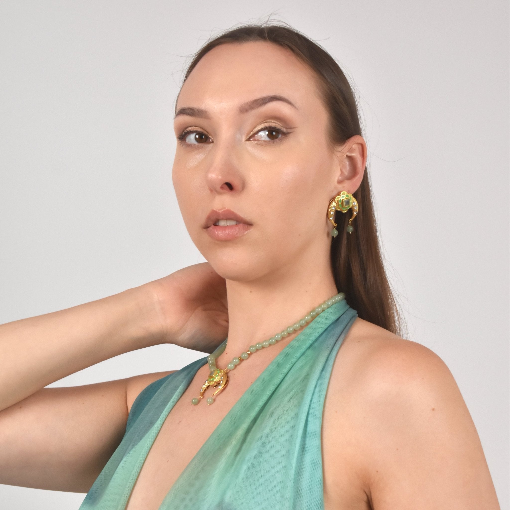 Persian Isfahan Moon Earrings - BOA PALACE