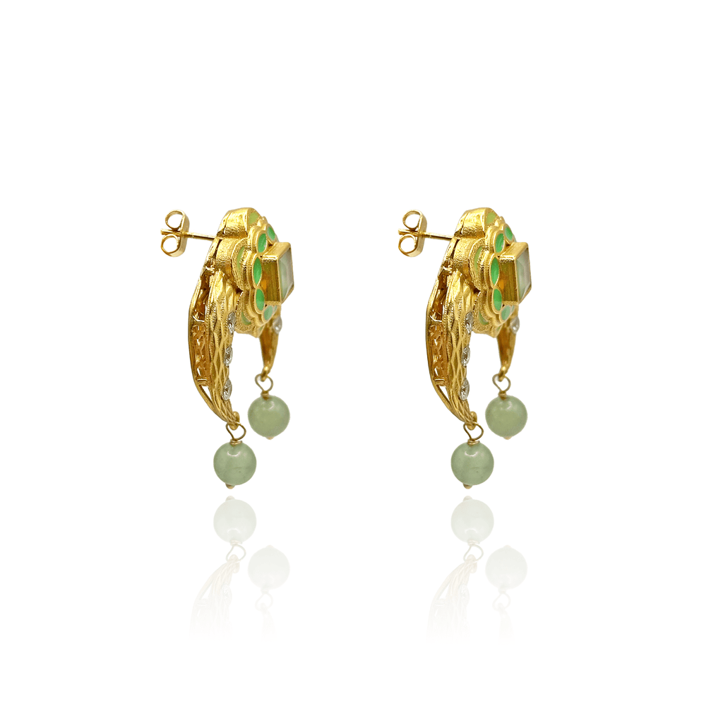 Persian Isfahan Moon Earrings - BOA PALACE