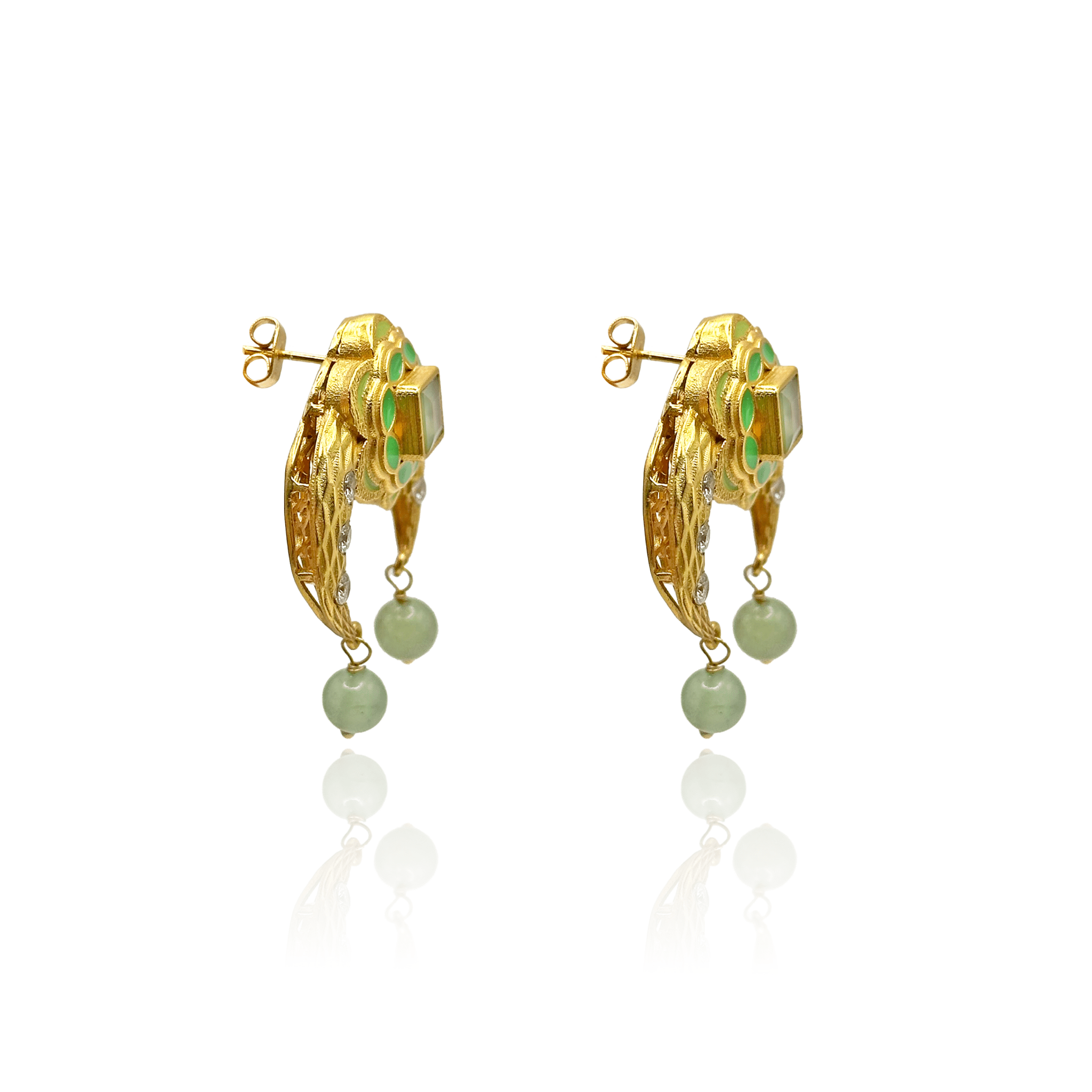 Persian Isfahan Moon Earrings - BOA PALACE