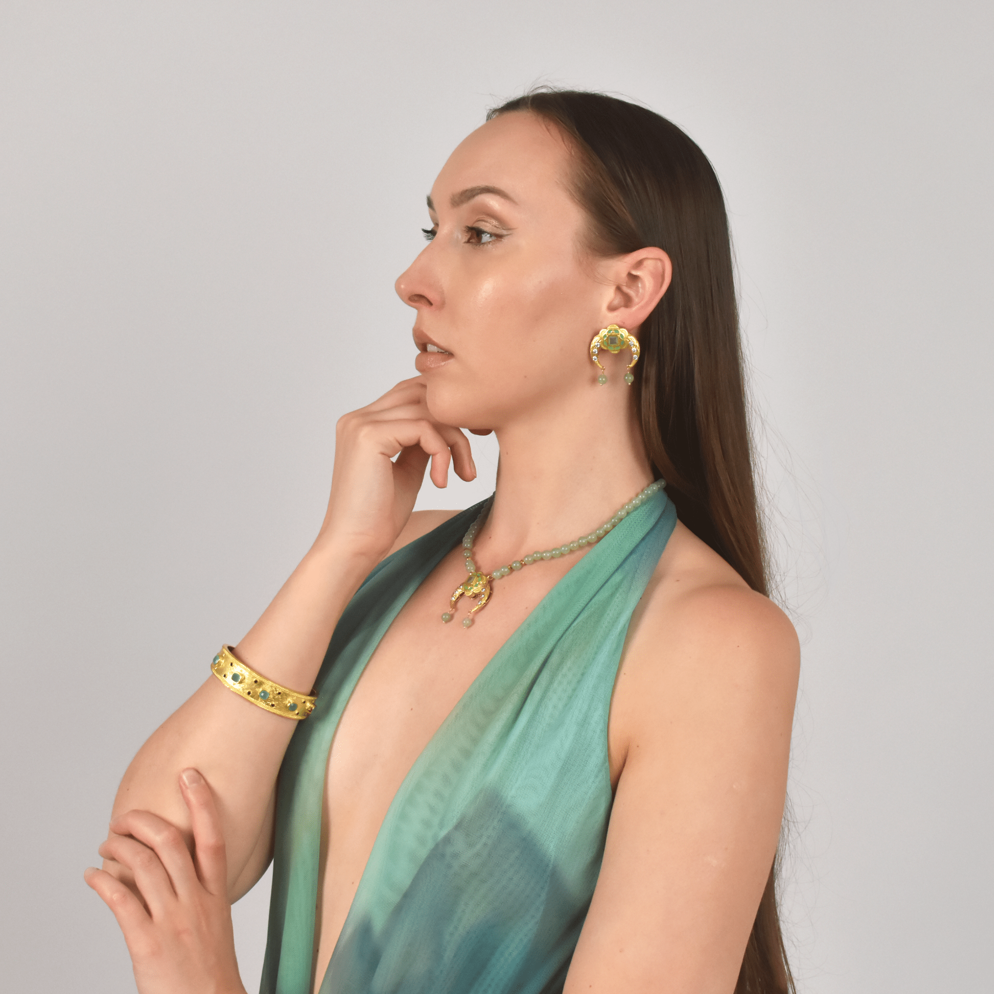 Persian Isfahan Moon Earrings - BOA PALACE