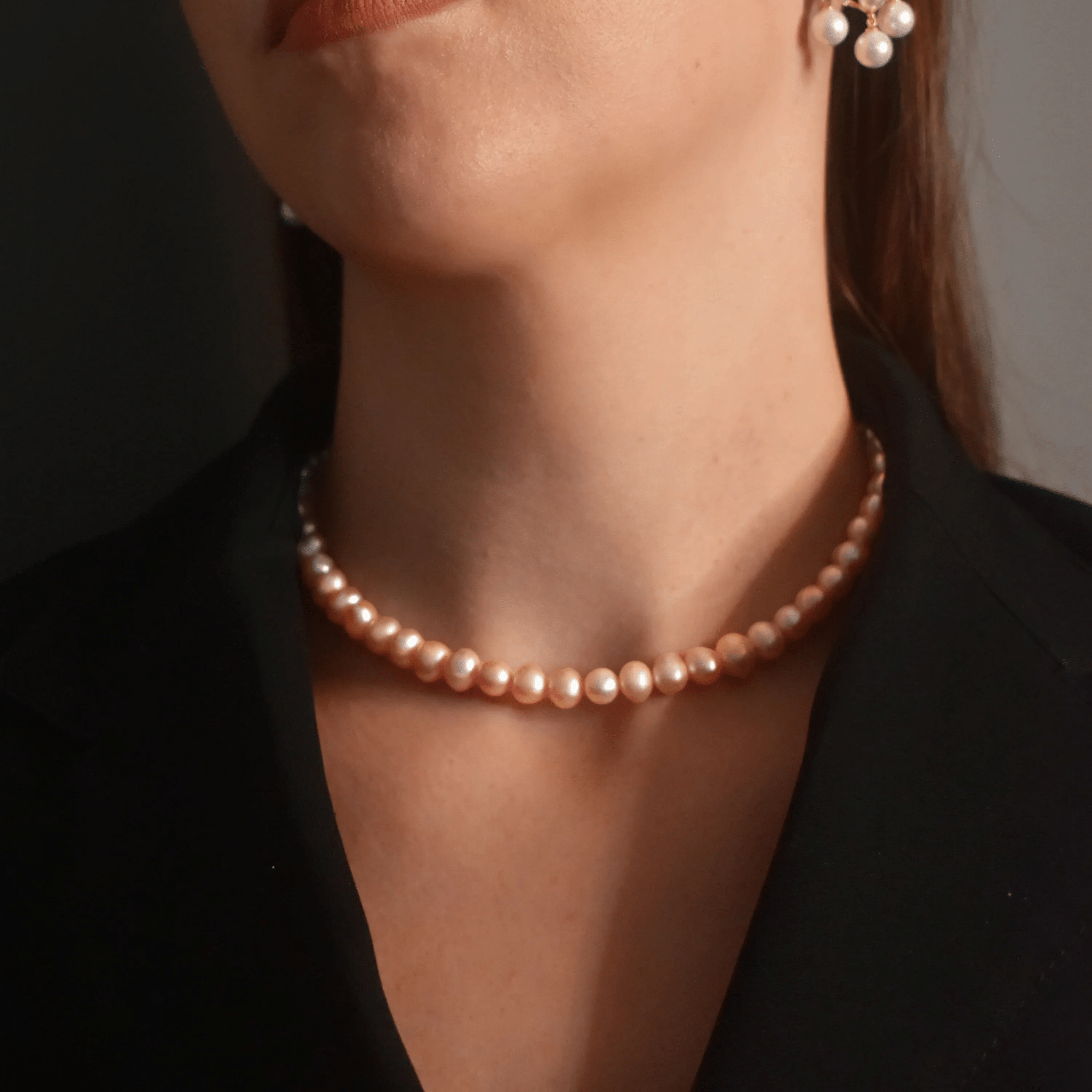 Pink Pearls Choker - BOA PALACE