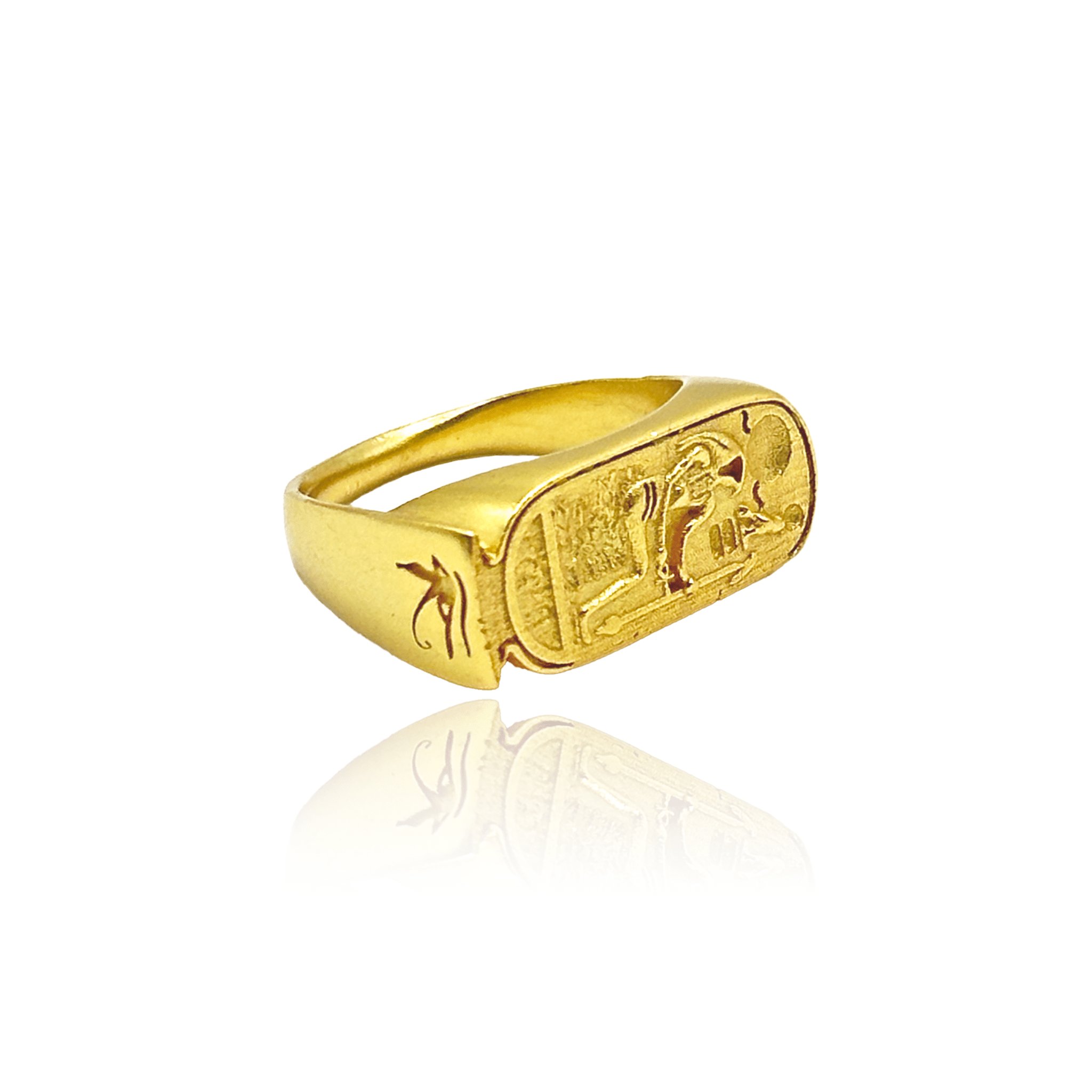 Power of the Divine Set - Goddess Isis Earrings & Sekhem Ra Signet Ring - BOA PALACE