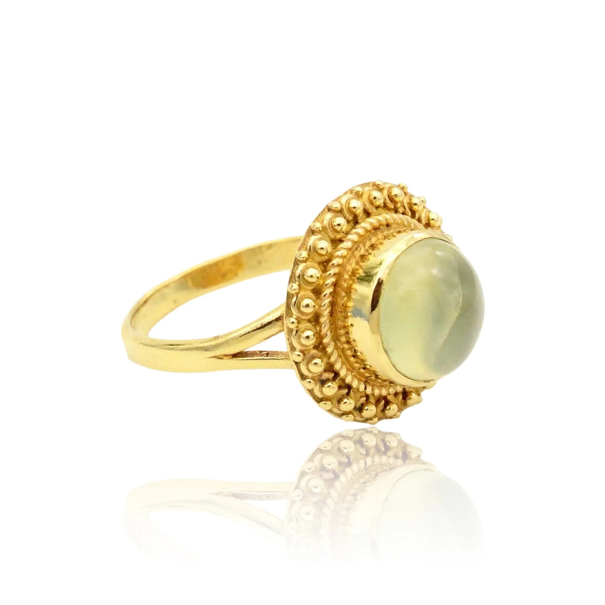 Prehnite Sun Ring - BOA PALACE