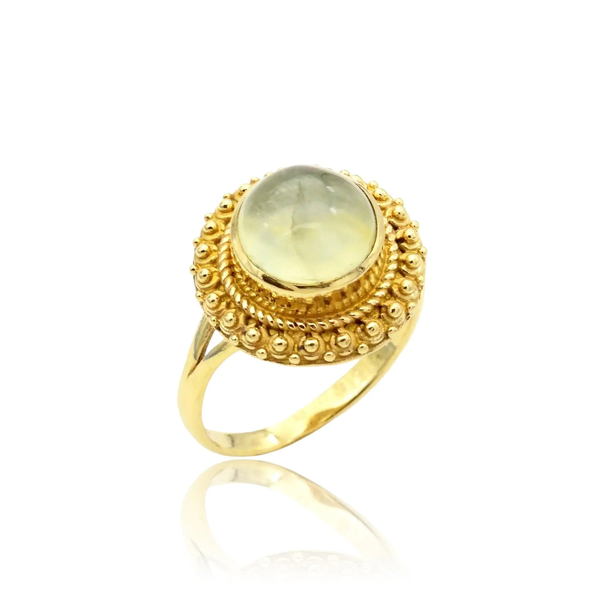 Prehnite Sun Ring - BOA PALACE
