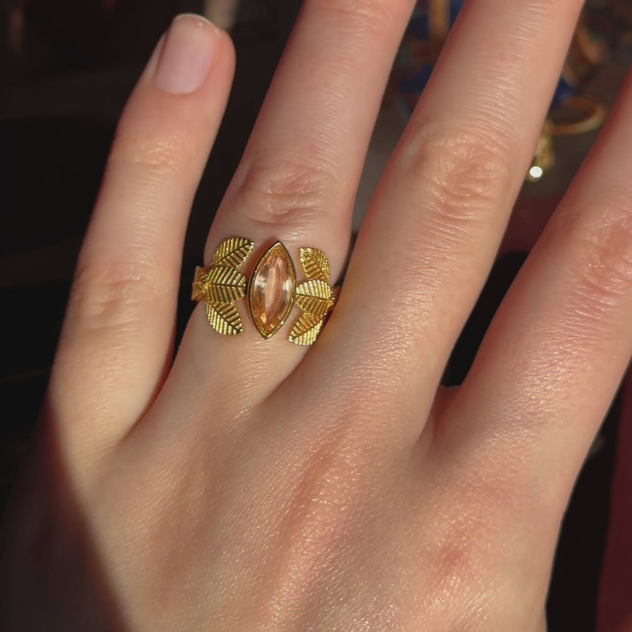 Gold Lotus Bloom Ring