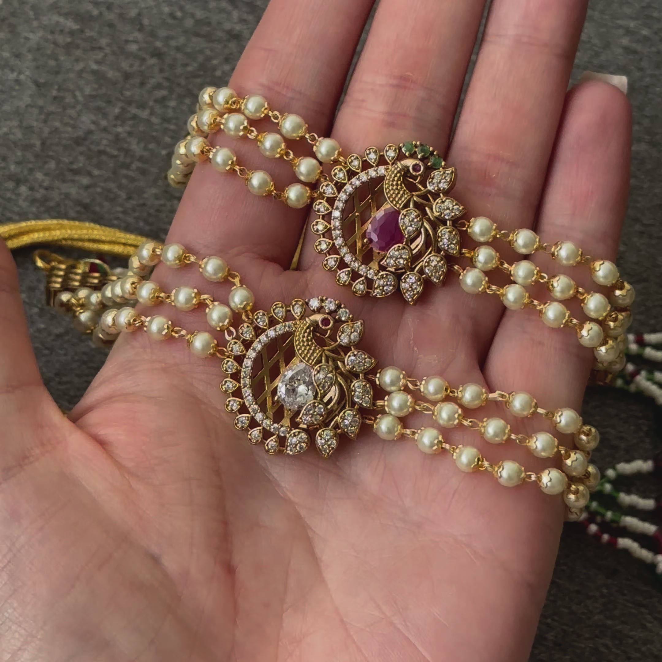 Crystal Peacock Choker
