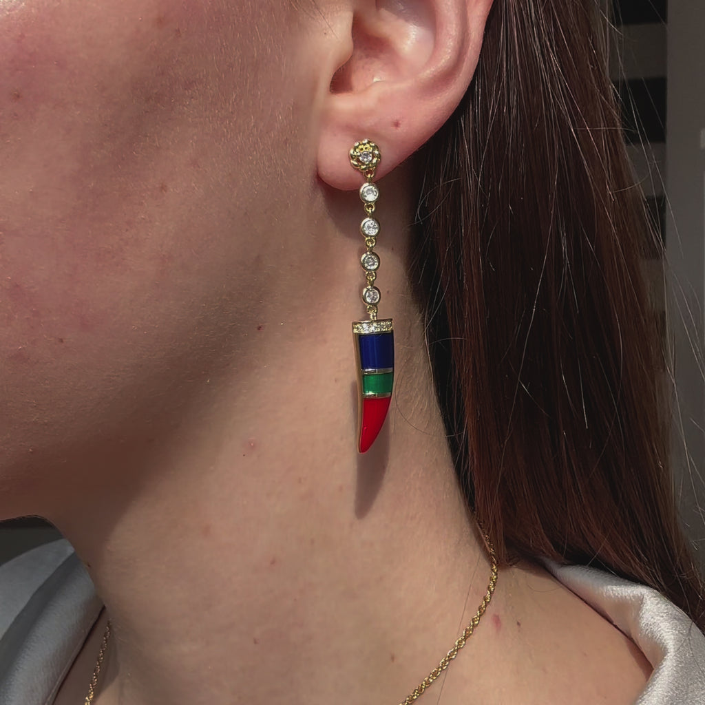 Boucles d'oreilles Cornicello Royale