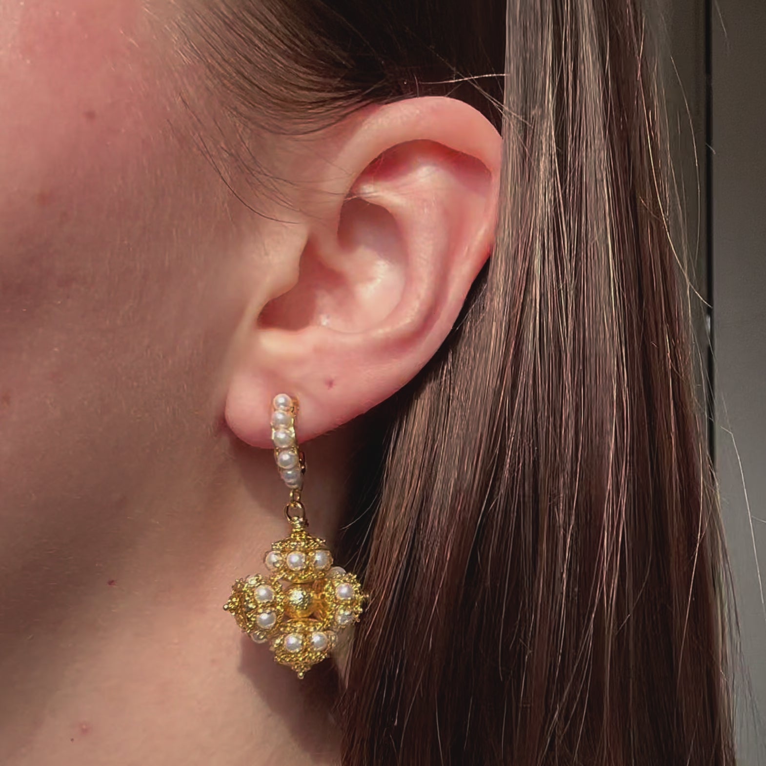 Gold Arabesque Earrings