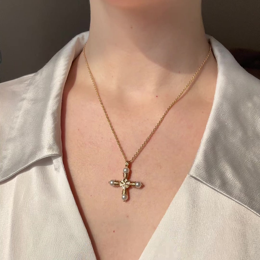 Victorian Cross Necklace