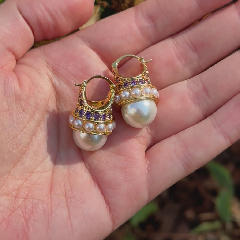 Boucles d'oreilles Temple de Perles