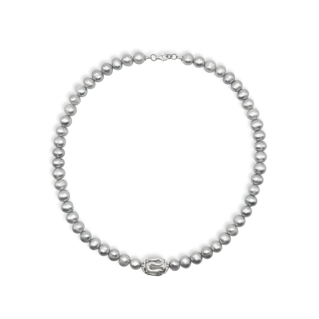 Collier ras du cou avec breloque serpent / Argent