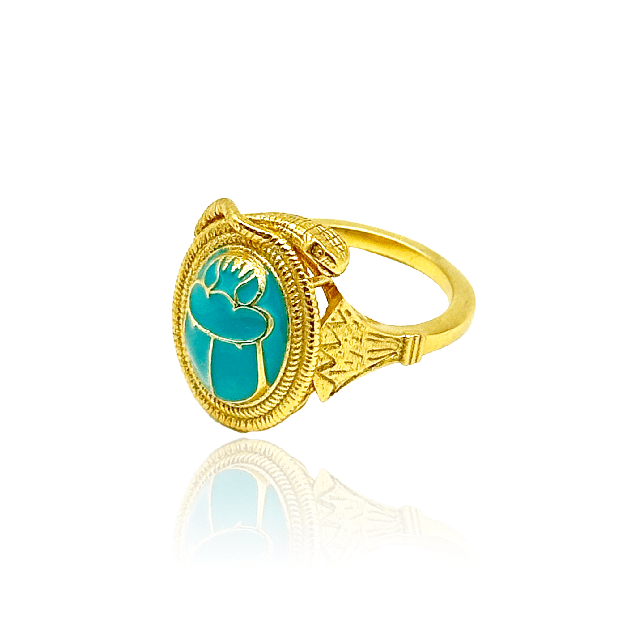 Turquoise Scarab Ring - BOA PALACE